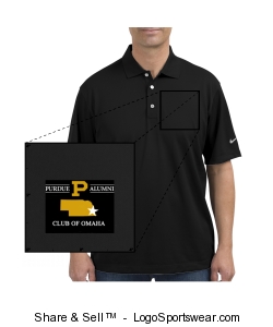 Omaha Club - Embroidered NIKE Dri-Fit Golf Shirt Design Zoom